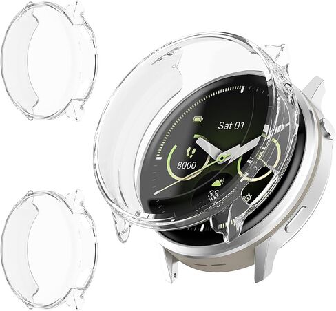 2-Pack Rc-Z Screen Protector Case for Garmin Venu 4 45mm Smartwatch, Soft TPU Overall Protective Cover Scratch Resistant Bumper Shell for Women Men in Saudi Arabia