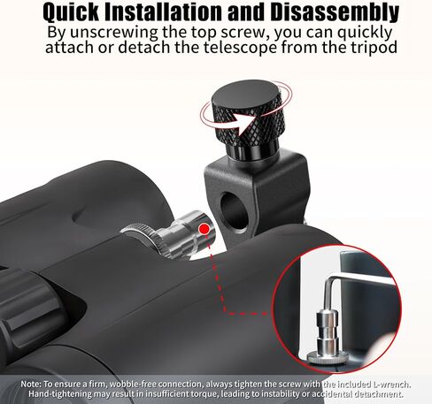 Binoculars Tripod Adapter, Arca Base Design with 3/8" and 1/4" Screw | Quick Release Binoculars Tripod Adapter for Bird Watching, Hunting, Astronomy, Animal Observation in Saudi Arabia