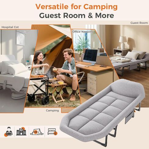 NEWBULIG Camping Cots for Adults, Camping Cot with Mattress in Saudi Arabia