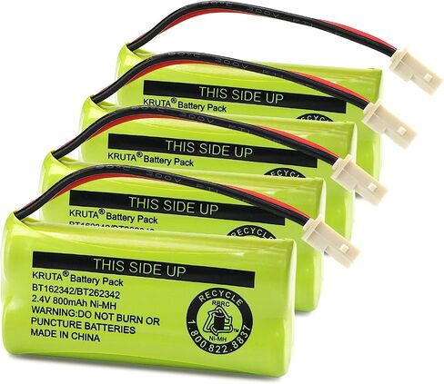 BT166342 BT266342 Battery 2.4V 800mah Replacement Battery Pack Compatible with for BT183342 BT283342 BT162342 BT262342 VTech CS6114 CS6419 CS6719 at&T EL52300 CL80111 Cordless Phone (Pack 4) in Saudi Arabia