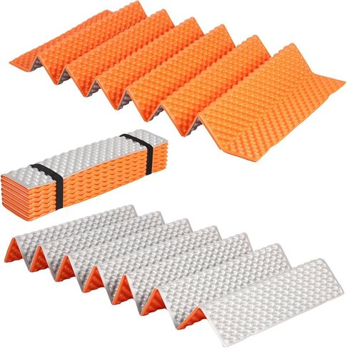 Closed Cell Foam Sleeping Pad, Folding Lightweight Sleeping Mat with Foam and Moisture Proof Aluminum Layer, Portable Foldable Camping Pad for Hiking Backpacking Car Camping Picnic in Kuwait