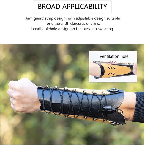 Handmade Leather Arm Guard & Shooting Glove - Adjustable Wristband Protector for Hunting & Archery - Unisex Medieval Style Bracer in Kuwait