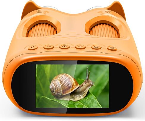 2-in-1 Kids Microscope & Telescope, 1000X, 2" IPS(Yellow) | 1000X Microscope, 10X Telescope, 1080P Camera, 8 LED Lights, Rechargeable, STEM Gift for Kids in Saudi Arabia