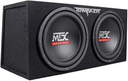 حزمة التوفير الصوتي: MTX TNE212D Dual 12 1200W 2-Ohm Subwoofers + حزمة صندوق فرعي مغلق مع مضخم صوت السيارة Rockville dB12 2000W Mono 2-Ohm ومجموعة أسلاك التثبيت RWK41 Amp مع RCA's (3 عناصر) in Kuwait