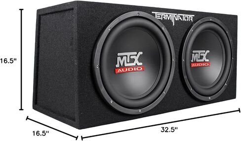 حزمة التوفير الصوتي: MTX TNE212D Dual 12 1200W 2-Ohm Subwoofers + حزمة صندوق فرعي مغلق مع مضخم صوت السيارة Rockville dB12 2000W Mono 2-Ohm ومجموعة أسلاك التثبيت RWK41 Amp مع RCA's (3 عناصر) in Kuwait