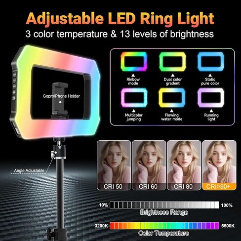 360 Photo Booth Machine 39.8in 4-7 PPL for Parties,Free Custom Logo,RGB Square Lights Long Battery Life 6-8H,Portable Automatic Slow Motion 360 Spin Camera Booth for Party (39.8"/100cm) in Saudi Arabia