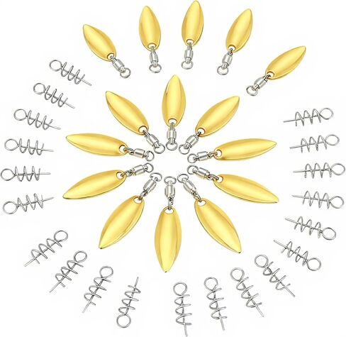 Fishing Spinners Basic Set, Spinner Blades for DIY Lure Making | Fishing Lure Accessories, Complete Supplies for Freshwater Bass Angling & DIY Craft Use in Saudi Arabia