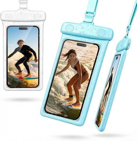 wellhouse Waterproof Phone Pouch, Waterproof Phone Case for iPhone 17 16 15 14 13 Pro Max XS Samsung, IPX8 3D Cellphone Dry Bag Beach Essentials (1 Pack -Earl Pink 7 inch) in Saudi Arabia