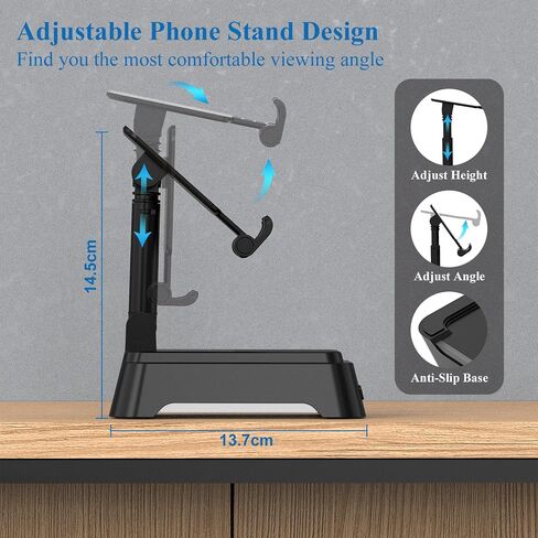 Gifts for Men Women, Cell Phone Stand with Upgrade Bluetooth Speaker | Adjustable Phone Holder with Ambient Light, Stereo Sound, Cool Tech/Christmas/Birthday Gift Idea for Dad Mom Husband in Saudi Arabia