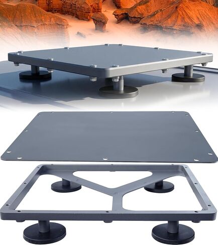 Starlink Mini Magnetic Mount (220lbs Strong Magnets & Protective 2-in-1, Aluminum) Roof Mouting Kit Starlink Mini Accessories for RV, Camper, Truck, Car, Boat | ORLN'K SMM01 Grey in Saudi Arabia