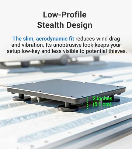 Starlink Mini Magnetic Mount (220lbs Strong Magnets & Protective 2-in-1, Aluminum) Roof Mouting Kit Starlink Mini Accessories for RV, Camper, Truck, Car, Boat | ORLN'K SMM01 Grey in Saudi Arabia