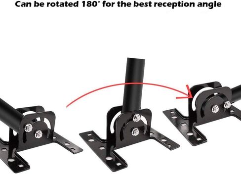 PBD Adjustable Antenna Mounting Pole for Attic or Outdoor Use – Universal Mount Bracket for TV Antenna & Weather Station, Heavy Duty Steel, Weatherproof, Easy Installation, 1" Dia Pole, 16.5" Arm in Saudi Arabia