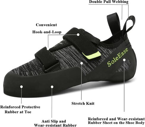 Entry-Level All-Around Men & Women Climbing Shoes for Gym and Sport Climbing (007Black,48) in Saudi Arabia