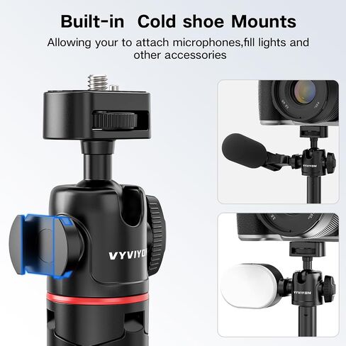 360° Ball Head Portable Tripod Extendable Mini Tripod Selfie Stick | Invisible Selfie Stick Compatible with DJI Osmo GoPro Hero Insta360, for Vlog Travel in Saudi Arabia