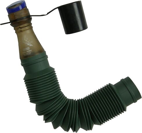 رف دعم الاتصال من PrimosBull Horn Elk مع قصب أزرق يمتد من 7 بوصات إلى 24 بوصة، مع قطعة فم، غطاء مموه 1 قصب سهل الارتداء in Kuwait