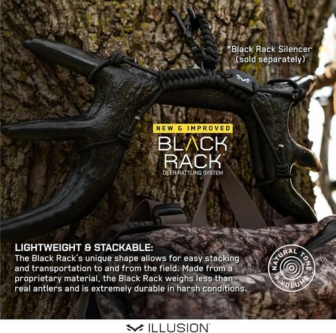 Black Rack Rattling System by Illusion | Rattling Antlers | Rattling Horns | Deer Call | Bone-Core Technology in Saudi Arabia