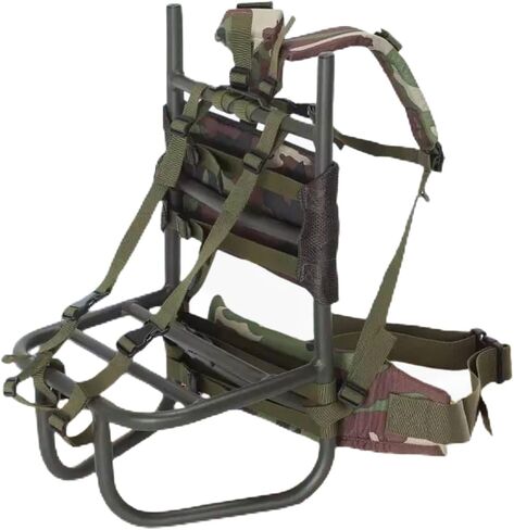 Aluminum Hiking Frame External Support Pack Lightweight Structure Adjustable Harness Load Distribution for Mountain Travel Outdoor Activities, Green, Green Frame Camouflage Backing in Saudi Arabia