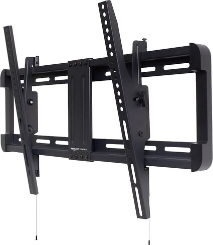 Amazon Basics Low Profile TV Wall Mount with Horizontal Post Installation Leveling for 37 to 86 inch TVs, Wood Studs Compatible, Black in Kuwait