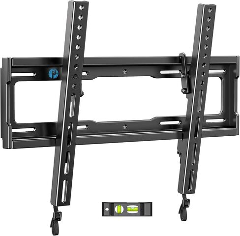 Pipishell Tilt TV Wall Mount Bracket Low Profile for Most 37-90 Inch LED LCD OLED Plasma Flat Curved TVs, Large Tilting Mount Fits 16"-24" Wood Studs Max VESA 600x400mm Holds up to 132lbs in Saudi Arabia