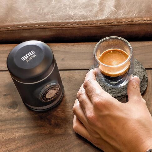 WACACO Picopresso Portable Espresso Maker with Official Stand Bundle - Complete Manual Coffee Maker Kit for Home & Travel in Saudi Arabia