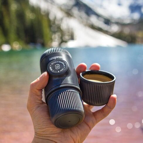 WACACO Nanopresso Machine and Barista Kit Bundle, Portable Espresso Maker Set to Make Double Espresso and Lungo, Manually Coffee Maker Compatible with Ground Coffee, Perfect for Travel, Camping in Saudi Arabia