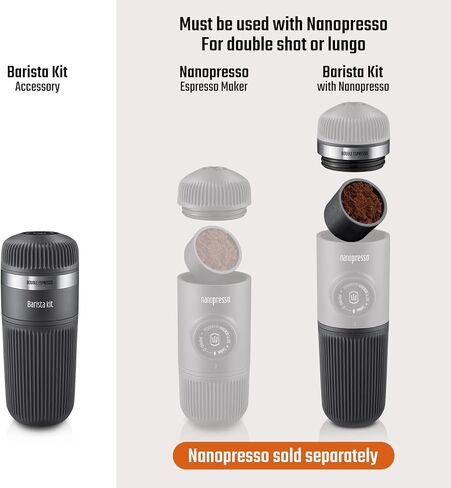 WACACO Nanopresso & Barista Kit Bundle - Double Espresso & Lungo Portable Coffee Maker Accessories Set in Saudi Arabia