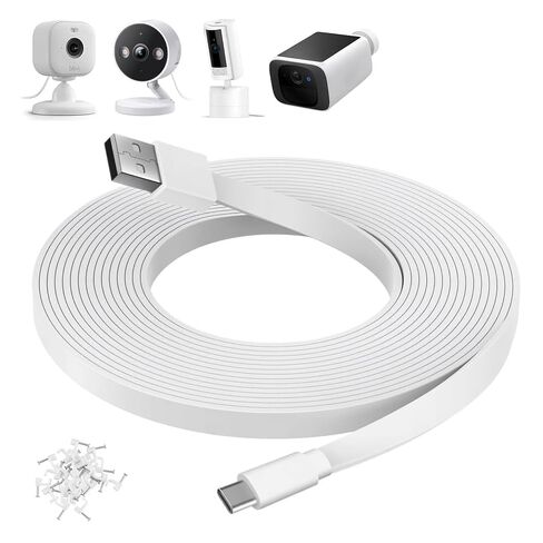 50FT USB C Power Cable for CCTV Camera,TP-Link Tapo C120,Ring Pan-Tilt Indoor Cam 2024 Release Camera ,Blink Mini2,Xiaomi Mi,eufy SoloCam S220/S340,C210,Long Flat USB C Extension Charging Cable in Saudi Arabia