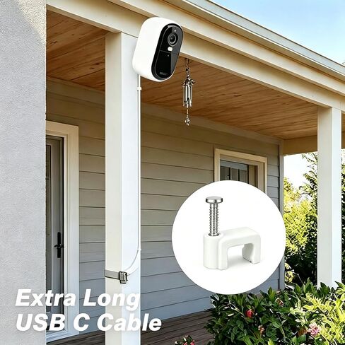 50FT USB C Power Cable for CCTV Camera,TP-Link Tapo C120,Ring Pan-Tilt Indoor Cam 2024 Release Camera ,Blink Mini2,Xiaomi Mi,eufy SoloCam S220/S340,C210,Long Flat USB C Extension Charging Cable in Saudi Arabia