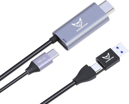 بطاقة التقاط فيديو 4K HDMI مع 100 وات PD، USB 3.0 ونوع C | موصلات USB-A/C مزدوجة، شحن تمريري للبث المباشر بدون توقف والألعاب ذات زمن الوصول المنخفض على Switch وPS5 والكمبيوتر الشخصي in Kuwait