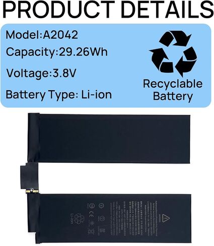 A2042 Battery Compatible with iPad Pro 11" 1st Gen A2013 2018 A1964 A1979 A1980 with Tool Kit 3.8V 29.26Wh in Saudi Arabia