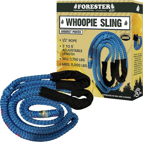 FORESTER Port-A-Wrap + Whoopie Sling Bundle | Arborist Rigging Set | 7,000lb Breaking Strength Port-A-Wrap & 1/2" Adjustable Sling (3-5') (Medium) in Saudi Arabia