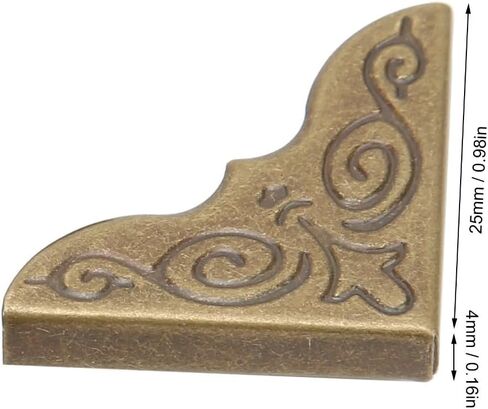Metal Corner Protectors 100 Pcs for Albums - Bronze Iron Edge Guards for Photo Album, Book, Picture Frame, Vintage Design in Saudi Arabia