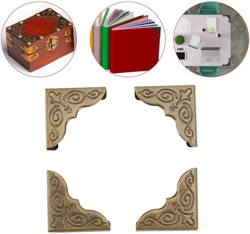 Metal Corner Protectors 100 Pcs for Albums - Bronze Iron Edge Guards for Photo Album, Book, Picture Frame, Vintage Design in Saudi Arabia