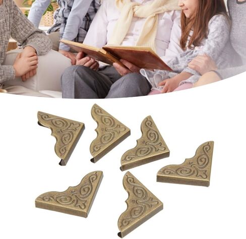 Metal Corner Protectors 100 Pcs for Albums - Bronze Iron Edge Guards for Photo Album, Book, Picture Frame, Vintage Design in Saudi Arabia