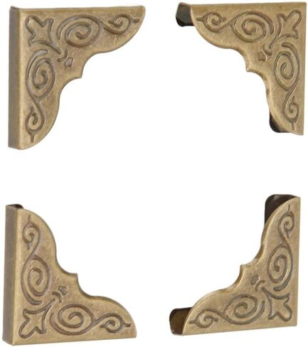 Metal Corner Protectors 100 Pcs for Albums - Bronze Iron Edge Guards for Photo Album, Book, Picture Frame, Vintage Design in Saudi Arabia