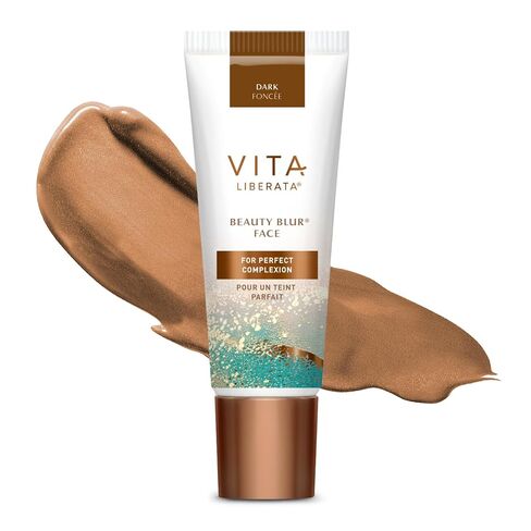 Vita Liberata Beauty Blur Face - Dark, BB Cream, Hydrating Skin Finish, Radiant Glow & Flawless Complexion, 1.01 fl oz | Skin Tint + BB/CC Cream, Tinted Primer + Complexion Booster, Blurs Imperfections, Dewy Glow Finish with Hyaluronic Acid in Saudi Arabia