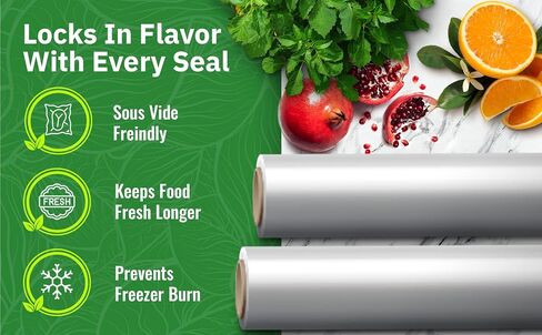 EverFresh 11" x 25' Vacuum Sealer Rolls, 4 Pack | 15% THICKER Embossing | Compatible with FoodSaver Machines, BPA Free, Commercial Grade Food Sealer Bags in Saudi Arabia