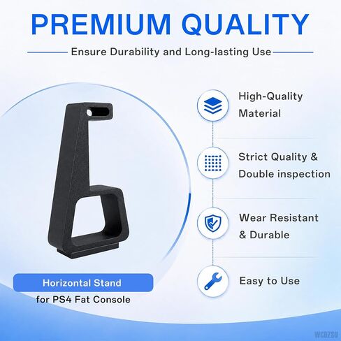 WCDZSU 4 Pcs Horizontal Vertical Stand for PS4 Fat Console Anti Slip | Support Base Holder Cooling Station Feet for PlayStation 4 Console for Stable Placement, Heat Dissipation Accessory in Saudi Arabia