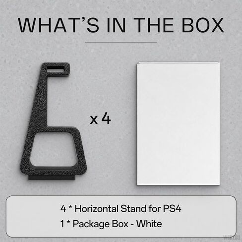 WCDZSU 4 Pcs Horizontal Vertical Stand for PS4 Fat Console Anti Slip | Support Base Holder Cooling Station Feet for PlayStation 4 Console for Stable Placement, Heat Dissipation Accessory in Saudi Arabia