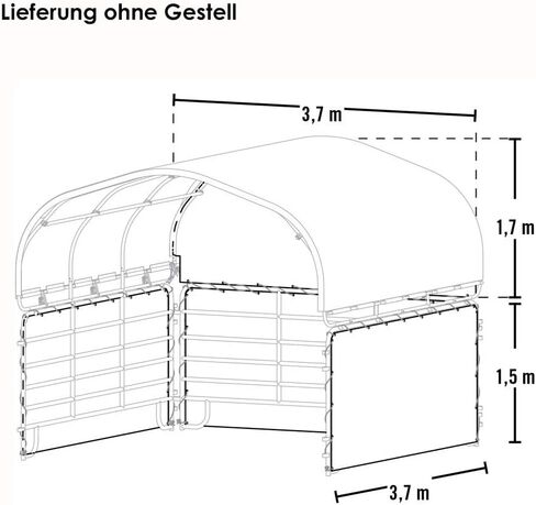 ShelterLogic 12'x12' Equine, Livestock and Agricultural Shelter Enclosure Kit (Corral Panels and Shelter Not Included) in Saudi Arabia