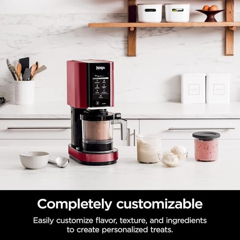Ninja NC301 CREAMi, Ice Cream, Gelato, Milkshake, Sorbet, and Smoothie Bowl Maker, 7 One-Touch Programs, Red (Renewed) in Saudi Arabia