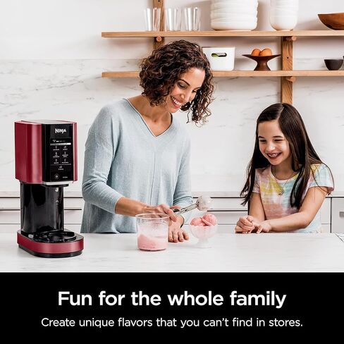 Ninja NC301 CREAMi, Ice Cream, Gelato, Milkshake, Sorbet, and Smoothie Bowl Maker, 7 One-Touch Programs, Red (Renewed) in Saudi Arabia
