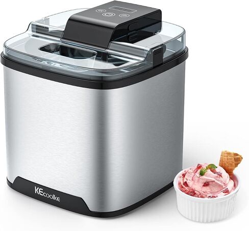 KECOOLKE Ice Cream Maker, Electric Ice Cream Machine Countertop Fruit Soft Serve Homemade Large Capacity 2 Quart in Saudi Arabia