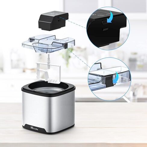 KECOOLKE Ice Cream Maker, Electric Ice Cream Machine Countertop Fruit Soft Serve Homemade Large Capacity 2 Quart in Saudi Arabia