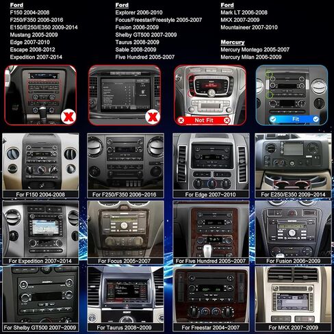 5G WiFi Radio for Ford F-150 2004-2008, F250/F350 2006-2016, E150/E250/E350 2009-2014, Mustang 2005-2009, Fusion Edge Expedition Explorer Taurus 7" Touchscreen Stereo Apple Carplay Android Auto GPS in Saudi Arabia