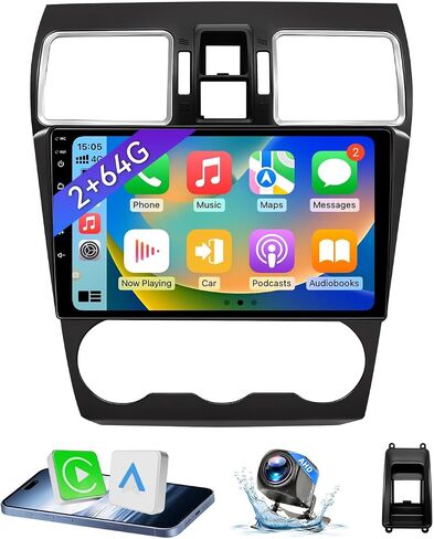 Car Radio Compatible with Subaru Forester WRX Impreza STi 2016 2017 2018 | 9" 2+64G Car Head Unit Stereo with Wireless CarPlay Android Auto/WiFi/Bluetooth/GPS/Backup Camera in Saudi Arabia