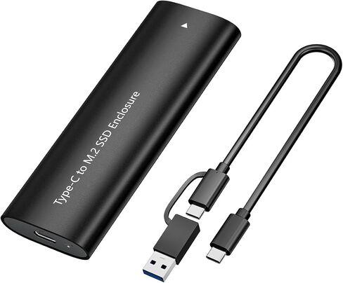 M.2 NVME Enclosure, Tool-Free USB 3.2 Gen 2 (10 Gbps) to NVME Adapter with Heat Sink, 10Gbps Speed, Plug and Play, 16TB Expansion, with C-C to A Cable in Saudi Arabia