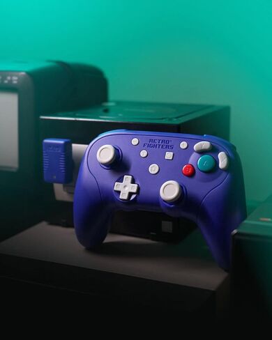 Retro Fighters BattlerGC Wireless Controller - Gamecube, Game Boy Player, Switch & PC Compatible (Blue/Purple) in Saudi Arabia