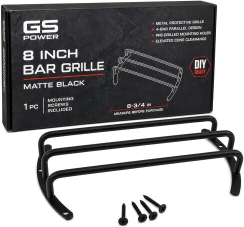 GS Power 12 inch Bar Grille for Subwoofer & Speaker in Chrome Silver or Matte Black Finish (1 pc), Available in 8 & 10" in Kuwait