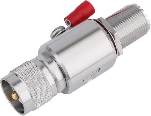 UHF Lightning Arrestor PL-259 Lightning Surge Protector PL259 Socket (UHF Female) to SO239 Socket (UHF Female) Bulkhead for CB Radio, HAM Radio Gear, 2-Way Base Stations in Saudi Arabia